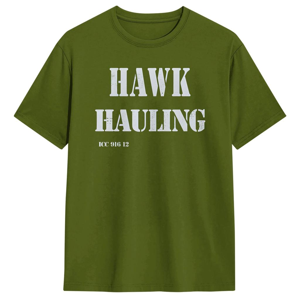 Hawk Hauling Door Decal TShirt Summer Over The Top Hippie TShirts Pure Cotton O Neck Oversize Clothes Short Sleeve Tshirt