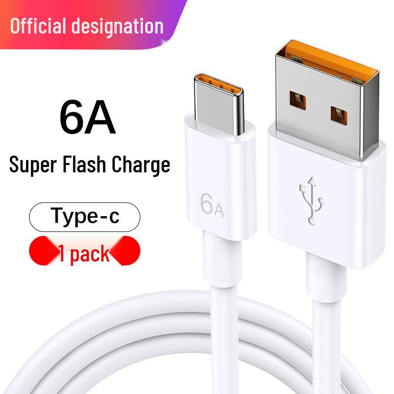 Кабель USB Type-C для быстрой зарядки 6A для Huawei, Xiaomi, Redmi, Vivo, Honor