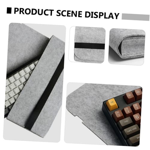 Gadpiparty 104 Keyboard Storage Bag, Keycap Case, Accessories, Keyboard and Laptop Bag, Backlit, Quiet Gaiter for Keyboards and Instruments, Gray