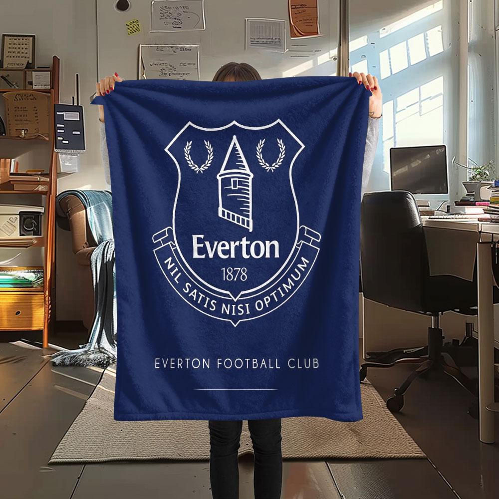 1PC Everton F.C Patterned Flannel Blanket Suitable For All Seasons for Home Decor Warmth and Comfort Gifts Holiday Present