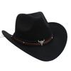 Cow Head Sunscreen Bucket Hat Felt Cowgirl Cap Retro Western Cowboy Hat  Travel
