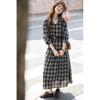 Платье ITISF4 в клетку ретро с длинным рукавом