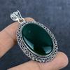 Подвеска из натурального зеленого оникса из стерлингового серебра 925 пробы 2,48 дюйма n3A22
