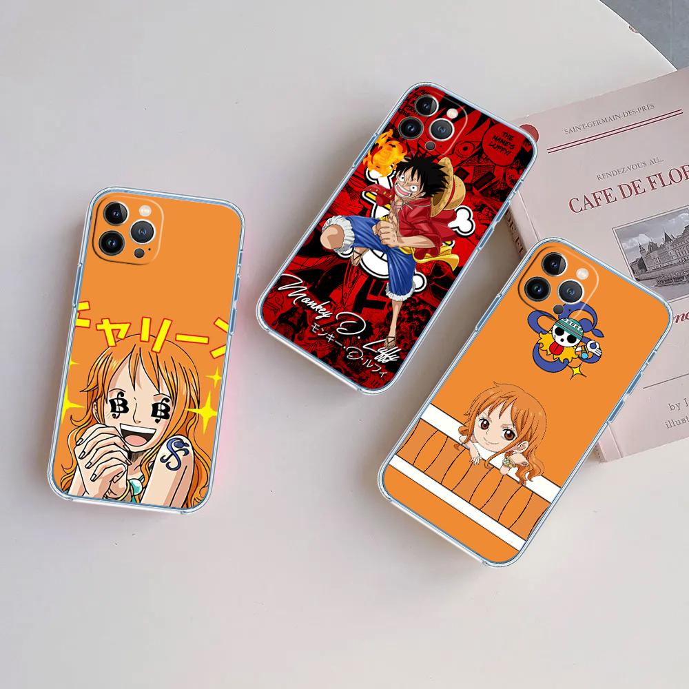 One Piece Luffy Nami Soft Shell Transparent Phone Case for Motorola Moto G7 G8 G9 G84 G85 G73 G24 G15 Z2 Play Power Plus