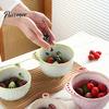 Миска для мытья фруктов Керамическая миска для ягод, Спиральный дизайн Промывочное сито с ручкой Безопасная для пищевых продуктов Мойка и дренажные отверстия, Для чистки помидоров и винограда