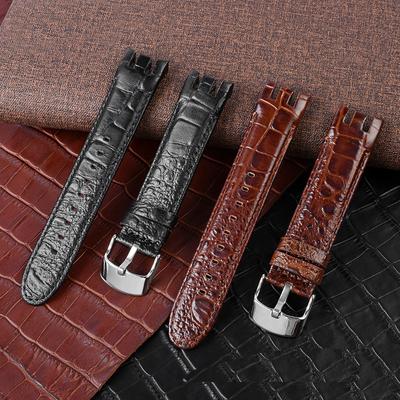 Браслет из натуральной кожи для часов Swatch, ремешок 21 мм, YRS403 412 402G, ремешок для запястья, черный, ремешки для часов, аксессуары для мужских часов