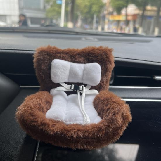 Кукольное автокресло безопасности с клипсой для вентиляционного отверстия и ароматизированными фишками, микрофибровое кукольное сиденье, украшение для автомобиля для поклонников кукол, коллекционеров