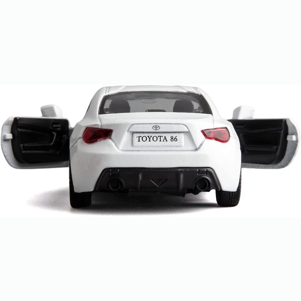 1:36 Scale Diecasting Alloy Car Model Toyota 86 Toy Car, Pull Back Vehicles Toy Car for Toddlers Kids Boys Girls Gift White