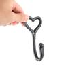 1/5PCS Home Decor Vintage Wall Mounted Cast Iron Coat Hooks Key Holder Heart Shape