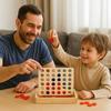 Board Game - BG INTERNATIONAL - Wooden Four In a Row Game - Educational - Portable - 2 Players or More