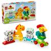 Игрушка LEGO Duplo Мой первый поезд с животными Duplo - Подарок на день рождения - Строительные блоки - Обучающая игрушка для мальчиков и девочек - Возраст 1,5, 2, 3 года - Малыши - Ani