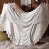 Women Panties Mid Waist Lace Bow Decor Plus Size Solid Color Tummy Control Butt-lifted Soft Stretchy Quick Dry Anti-septic Lady Underpants Briefs