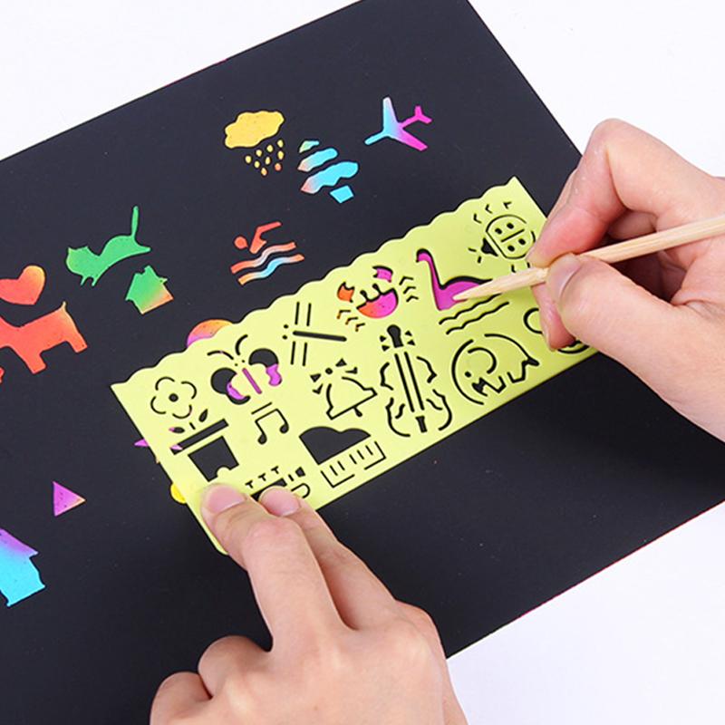 10/20/40 шт. Скретч-бумага 16K/32K Радужная Многофункциональная Скретч-картина Сделай сам Скретч-офф бумага Офисные Культурные принадлежности TMZ