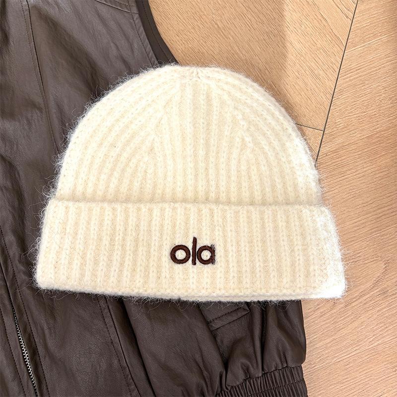 Шерстяная вязаная шапка Английская вышивка Ола Универсальная шерстяная шапка Модная мужская и женская вязаная холодная шапка