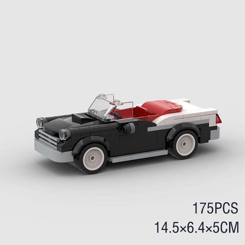City Speed Convertible MOC Old Car Super Race Vehicle Model Building Block Racing Brick Technical Christmas Gift Rally Sport Toys