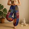 Mushroom Block Print Pants - Purple L/XL Nomad Sari
