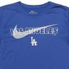 Nike Los Angeles Dodgers Big Swoosh Double Logo Color Block Casual Short Sleeve T-Shirt Kids Tops Royal-Blue 3Z3B7SAHG-LAD