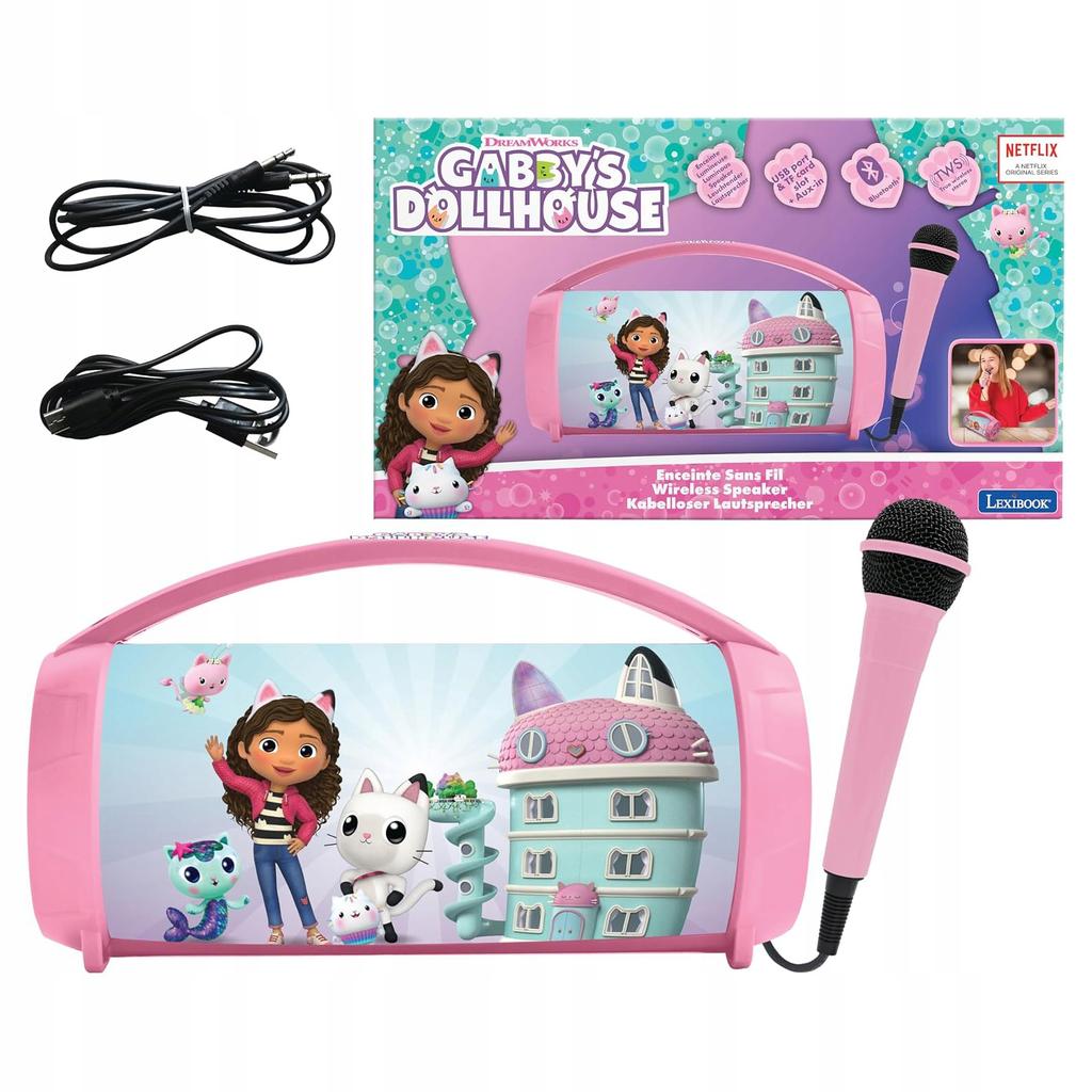 Lexibook Cat' House Gabi Karaoke Set Wireless Speaker With 1 Pc
