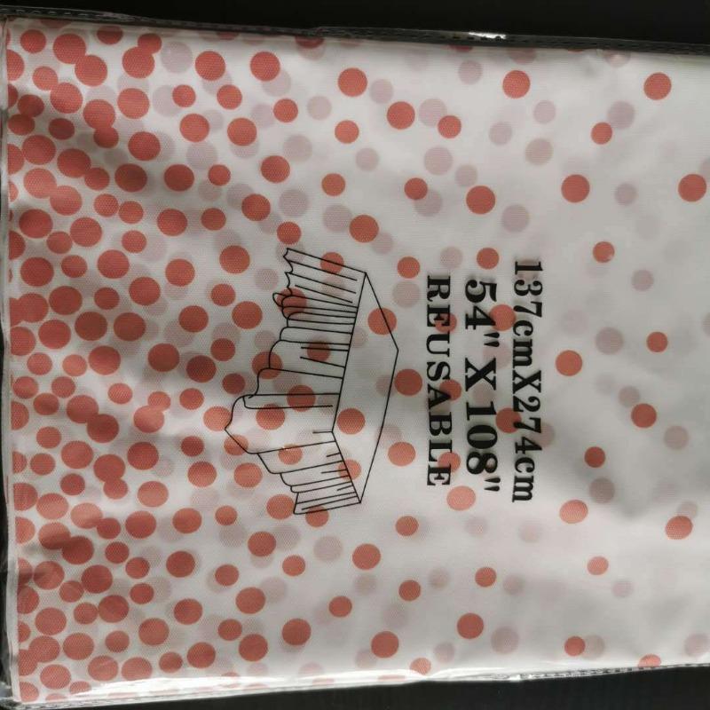 Polka Dot Party Tablecloth PEVA Waterproof and Oil-proof Disposable Party Tablecloth Party Tablecloth