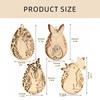 Bunnies Eggs Shape Cutouts Unfinished Wood Slices for Adult Children Painting Hanging Ornament Home Decoration