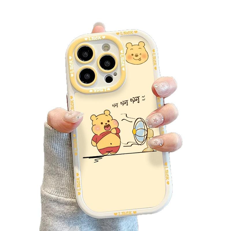 Чехол Winnie Fan с полной защитой и защитой от падений для телефонов Apple: 17 Pro Max, 16 Plus, 15, 14 Pro