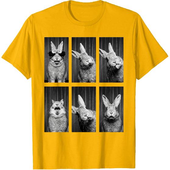 Rabbit Photobooth Bunny Funny Animal Portrait T-Shirt
