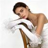 Tulle Women Long Satin Gloves 55CM Performance Gloves Vintage Bridal Gloves  Etiquette Stage
