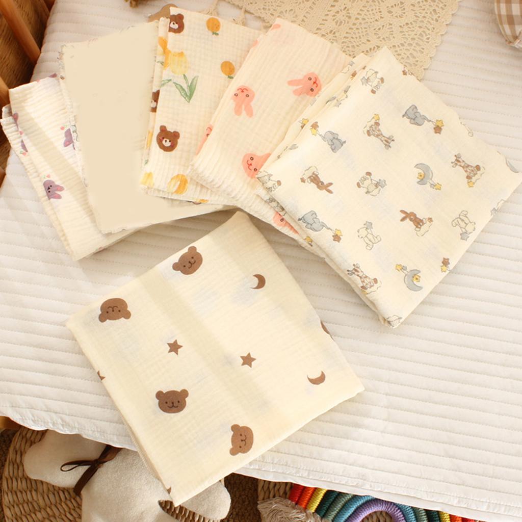 Soft and Breathable Cotton Blanket Newborns Receiving Blankets Swaddles Wrap Strollers Cover for Infant Shower Gift