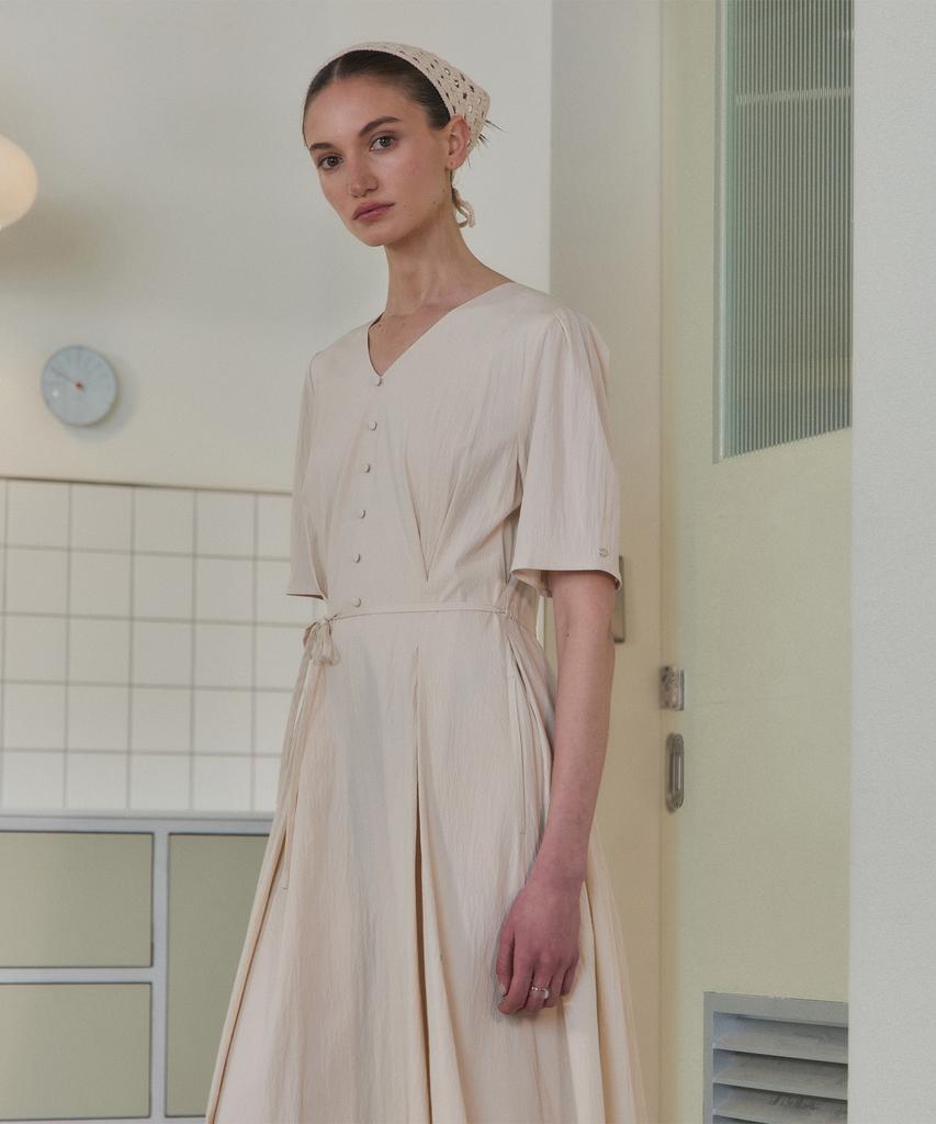 Jucy Judy V-Neck Button Dress Jzop321B