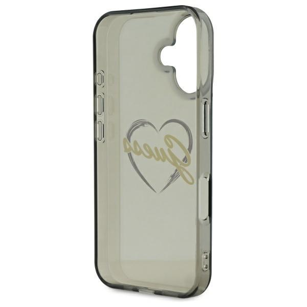 Guess Guhcp16Shchgspk Iphone 16 6.1 Czarny/Black Hardcase Iml Heart
