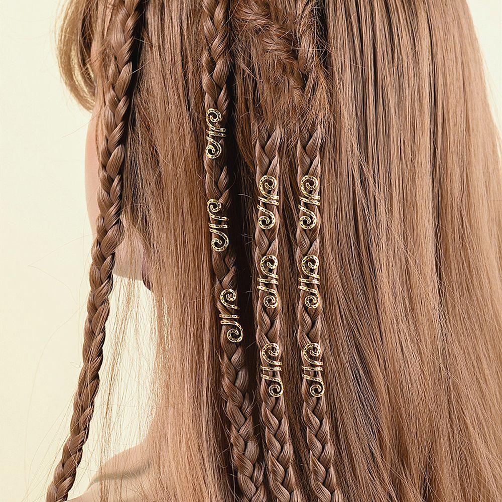 Парикмахерские принадлежности Трубчатые зажимы Грязные косички Заколки для волос Спиральные бусины Кольца Дреды Аксессуары для волос