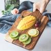 Деревянная доска для закусок Кухонная разделочная доска с ручками Прямоугольная Круглая сервировочная доска для нарезки фруктов, мяса, сыра, хлеба