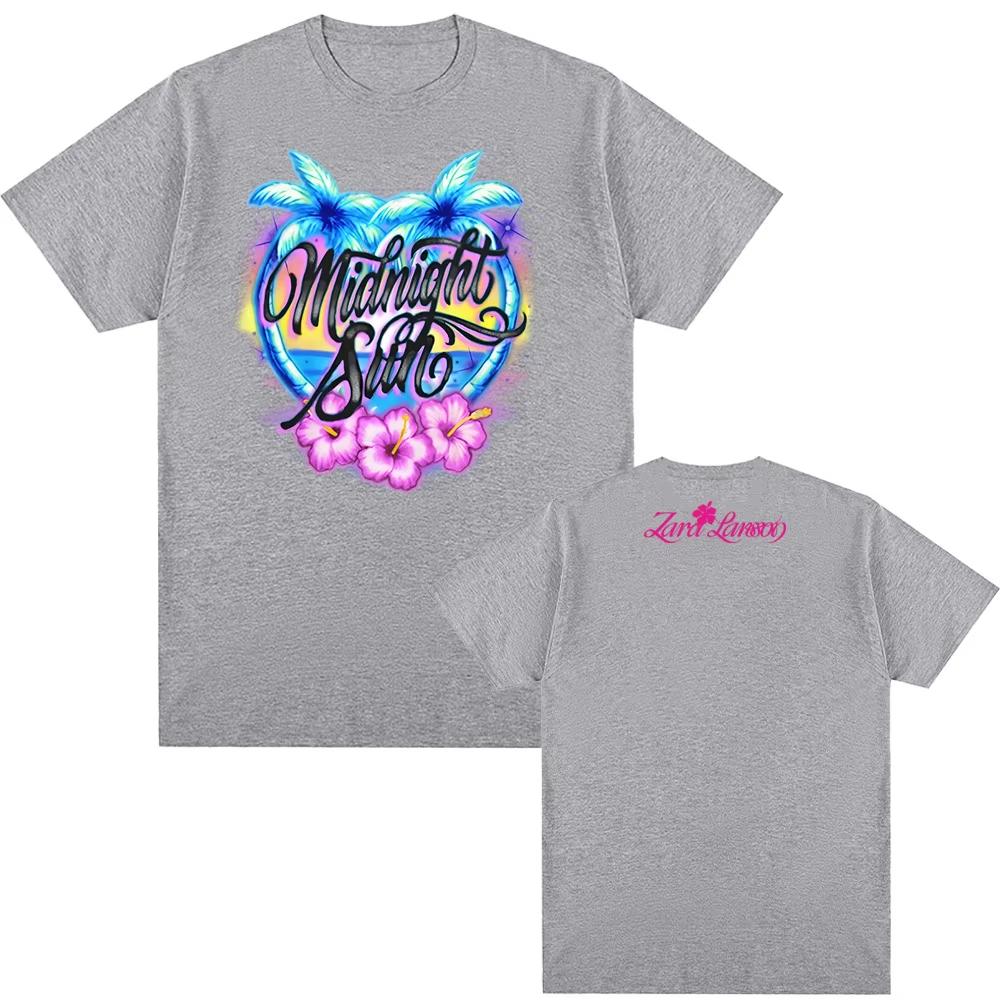 Midnight Sun Unisex and Women Baby Tee 2026 Summer Comfortable Tee ZaraLarsson Graphic Printing TEE pure Cotton Casual Round Neck