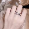Gold Plated Color Distribution Color Protection Super Flash Diamond Heart Ring