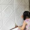 3D Wall Sticker Foam Decoration Waterproof and Moisture-proof 70 * 70cm Brick Self-adhesive Ceiling Wallpaper Home