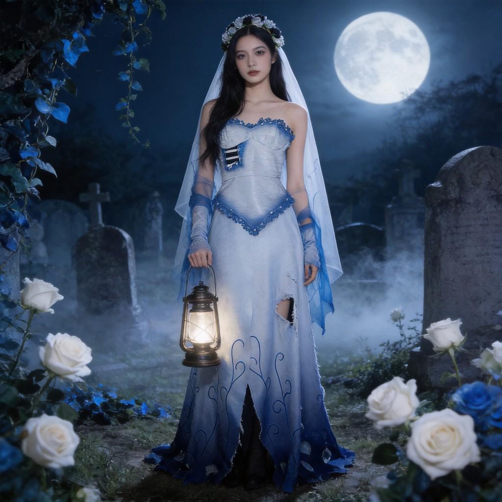 Косплей-платье Corpse Bride Emily на Хэллоуин с фэнтезийным дизайном для женских сценических выступлений