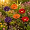 Resin Flower Bee Water Feeder Rust-resistant Bird Bath Stand Bee Watering Station  Outdoor Garden