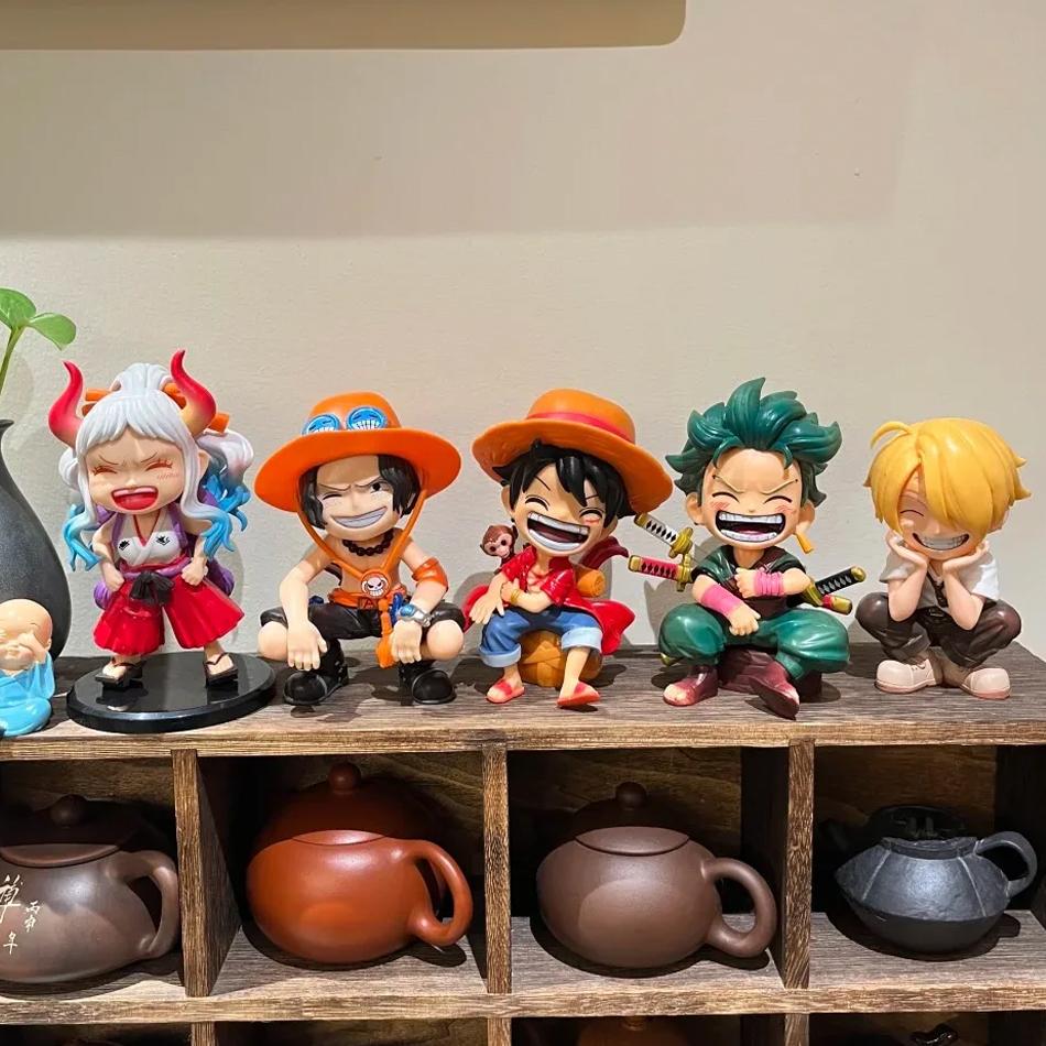12-15 см ONE PIECE Аниме Монки Д. Луффи Ророноа Зоро Q-Версия ПВХ Модель Настольное Украшение для Автомобиля Подарок на День Рождения Рождество для Детей Игрушки