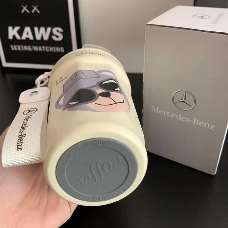 GLC GLB Car Tumbler Vacuum Flask Coffee Mug Portable Thermal Cup For Mercedes Benz AMG W204 W205 W203 W211 W212 W213 W201 W210