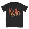 Funny Music Rock Korn Band T-Shirt Men Round Collar 100% Cotton T Shirts Short Sleeve Tees Unique Clothes