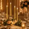 4 Pcs Warm Light Taper Candles Flameless LED Candle Sticks LED Taper Candles  Halloween Decor