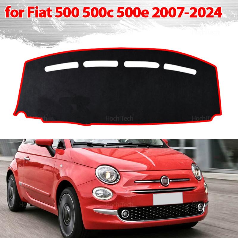 Dashboard Cover Protective Pad for Fiat 500 500c 500e 2007-2024 Car Accessories Dash Board Sunshade Anto-UV Carpet Accessories