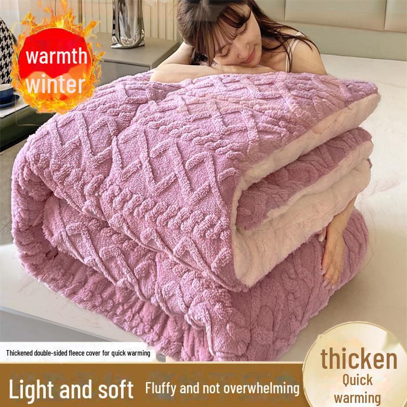 Двусторонняя основа из овечьей шерсти - толстое зимнее одеяло для студентов
