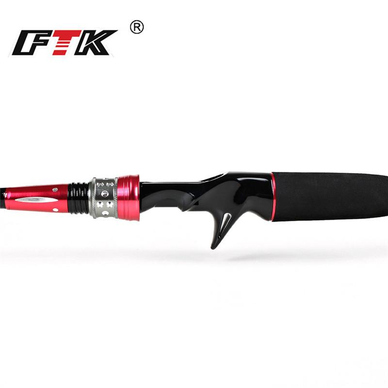 FTK Вращающаяся удочка, черная и красная, 99% карбоновая, сверхтвердая удочка, 3-секционная удочка с наживкой
