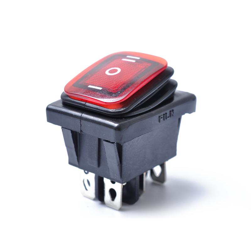Вкл-Выкл-Вкл 6-контактный 12 В Автомобильный Лодочный светодиодный кулисный переключатель с фиксацией водонепроницаемый переключатель