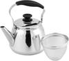 Чайник с широким горлом, из нержавеющей стали с жемчужным металлическим покрытием, для индукционных плит, 3,0 л, с ситечком, сталь 18-8, Совместимый, III, HB-5646