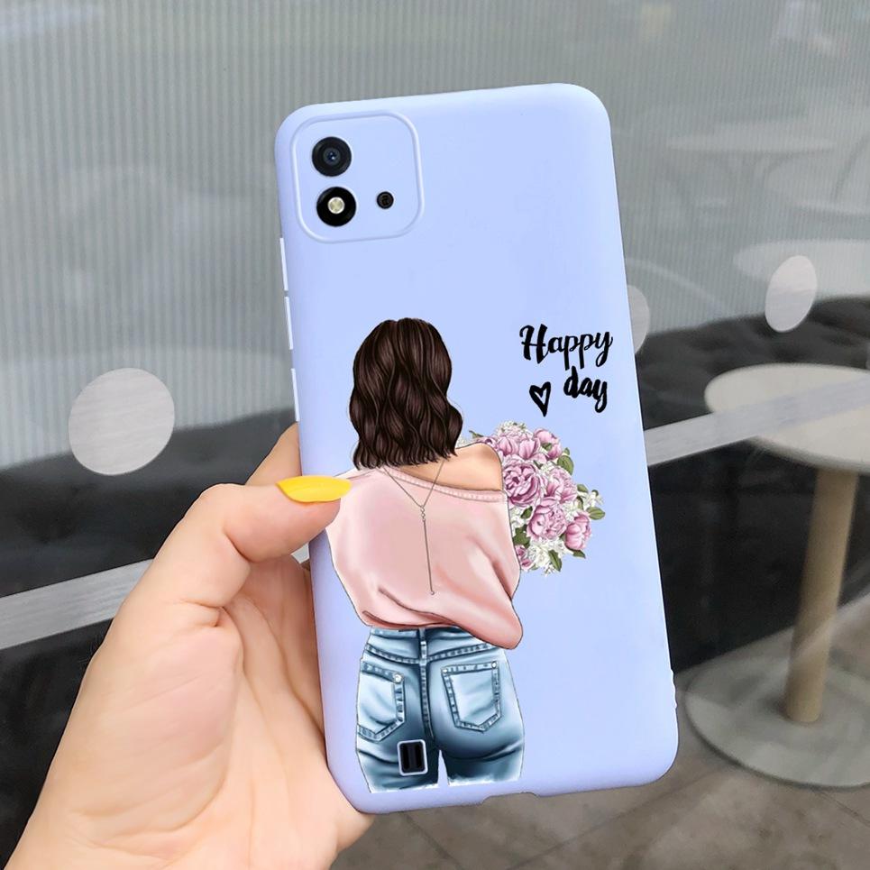 Канди Чехол для телефона Для Realme C11 2021 Чехол 6.52" Мультяшный Детский Девочка Задняя крышка Оболочка Для Oppo Realme C11 C 11 RMX3231 Силиконовый