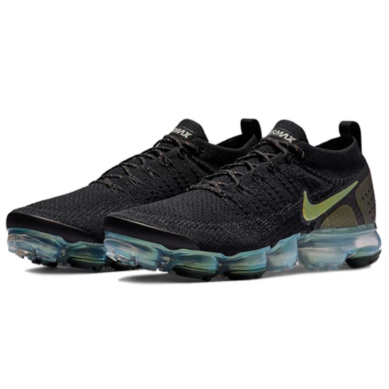 Nike Air VaporMax Flyknit 2 Черный Металлик Серебристый Разноцветный Кроссовки для бега 942842-015