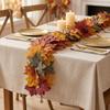 Vibrant Autumn Leaf Hanging Vine Flexible Faux Fall Leaves Strings  Outdoor Decor