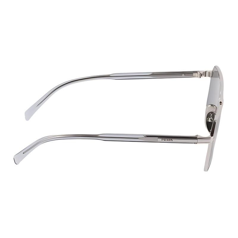 Prada Logo Metal Square Sunglasses Men's Silver
